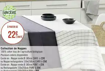 Géant Casino Collection de nappes offre