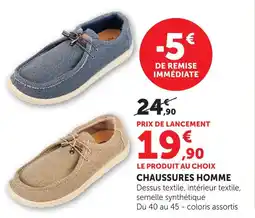 Hyper U Chaussures homme offre