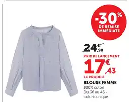 Hyper U Blouse femme offre