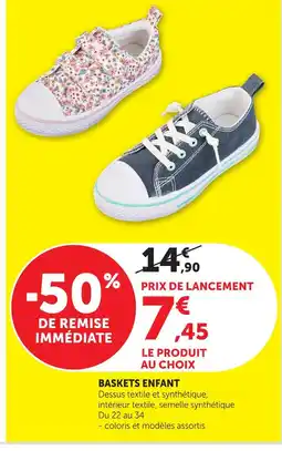 Hyper U Baskets enfant offre