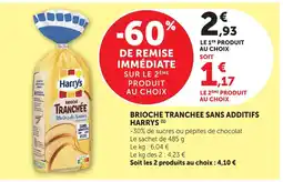 Hyper U Harrys brioche tranchée sans additifs offre