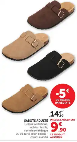 Hyper U Sabots adulte offre