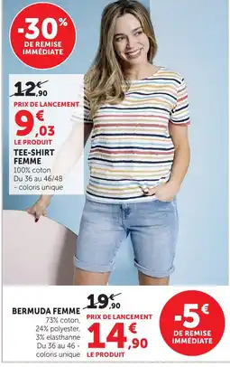 Hyper U Tee-shirt femme offre