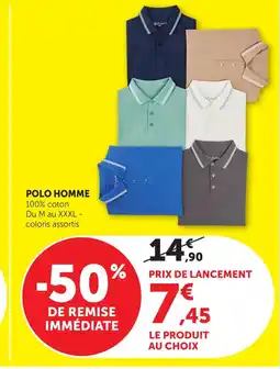 Hyper U Polo homme offre