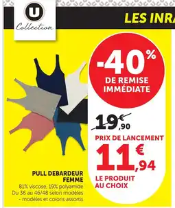 Hyper U U collection pull débardeur femme offre