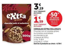 Hyper U Kellogg's cereales extra offre