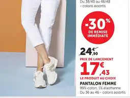 Hyper U Pantalon femme offre