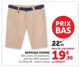 Hyper U Bermuda homme offre
