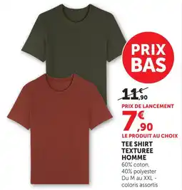 Hyper U Tee shirt texturée homme offre