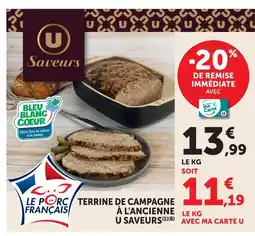 Hyper U U saveurs terrine de campagne à l'ancienne offre