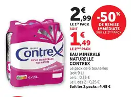 Hyper U Contrex eau minérale naturelle offre