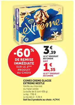 Hyper U Nestle cones crème glacée extrême offre