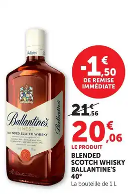 Hyper U Ballantine's blended scotch whisky 40° offre