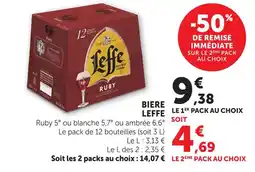 Hyper U Leffe bière offre