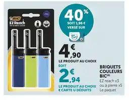 Hyper U Bic briquets couleurs offre