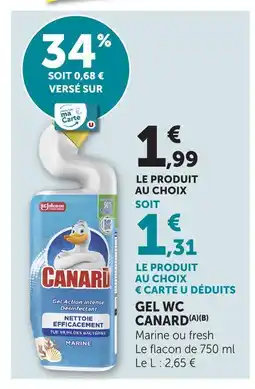Hyper U Canard gel wc offre