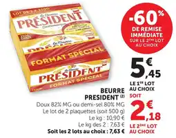 Hyper U Président beurre offre