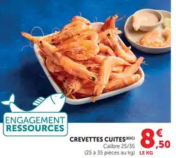 Hyper U Crevettes cuites offre