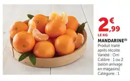 Hyper U Mandarine offre