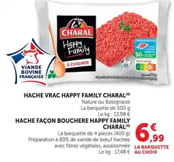 Hyper U Charal haché vrac happy family offre