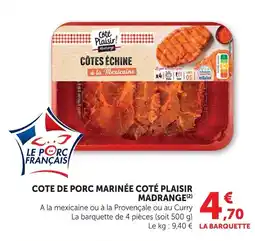 Hyper U Côté plaisir madrange côtes échine marinée offre