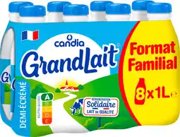 Auchan Grandlait grandlait demi-écrémé candia offre
