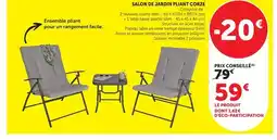 Hyper U Salon de jardin pliant corze offre