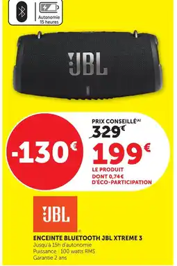 Hyper U Jbl enceinte bluetooth xtreme 3 offre