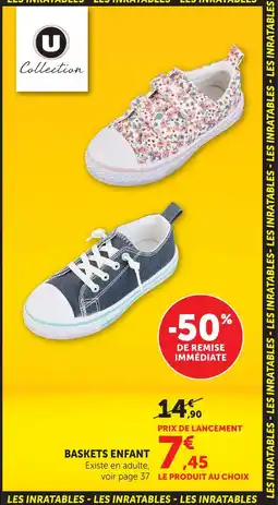 Hyper U U collection baskets enfant offre