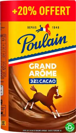 Auchan Poulain chocolat en poudre grand arôme poulain offre