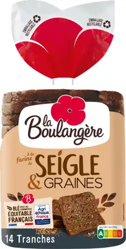 Auchan La boulangere pain de mie seigle et graines la boulangère offre