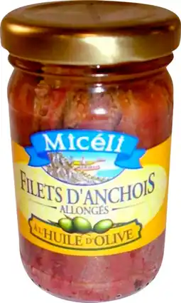 Auchan Miceli filets d'anchois allongés à l'huile d'olive micéli offre