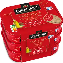 Auchan Connetable sardines à l'huile d'olive connétable offre