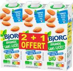 Auchan Bjorg boissons végétales amande sans sucres bjorg offre
