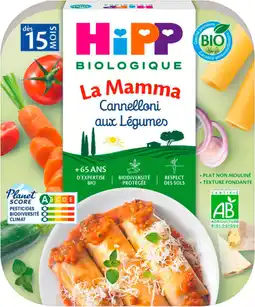 Auchan Hipp la mamma cannelloni légumes assiette bio hipp offre