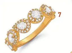 E.Leclerc Bague en argent doré et oxydes de zirconium offre