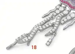 E.Leclerc Collier en argent rhodié et oxydes de zirconium offre