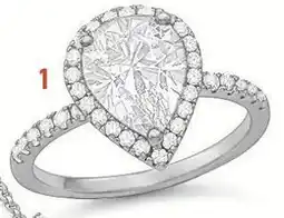 E.Leclerc Bague en argent rhodié et oxydes de zirconium offre