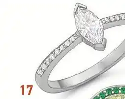 E.Leclerc Bague en argent rhodié et oxydes de zirconium offre