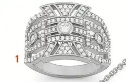 E.Leclerc Bague en argent rhodié et oxydes de zirconium offre