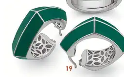 E.Leclerc Boucles en argent rhodié et laque offre
