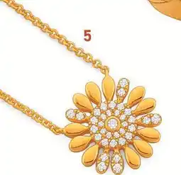 E.Leclerc Collier en argent doré et oxydes de zirconium offre