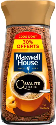 Auchan Supermarché Maxwell house café soluble lyophilisé maxwell house offre
