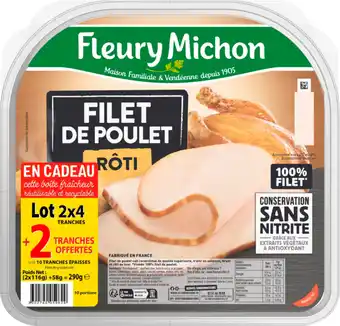 Auchan Supermarché Fleury michon filet de poulet rôti fleury michon offre