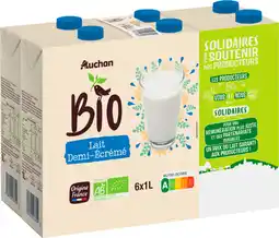 Auchan Supermarché Auchan bio lait demi-écrémé auchan bio offre