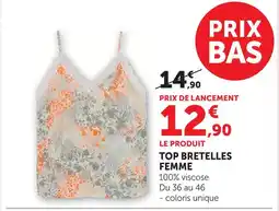 Super U Top bretelles femme offre