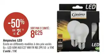 Géant Casino Casino ampoules led offre