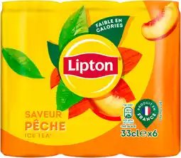 Auchan Supermarché Lipton lipton thé pêche canettes offre