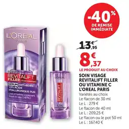 U Express L'oréal paris soin visage revitalift filler offre