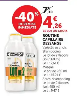 U Express Dessange routine capillaire offre